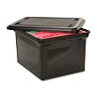 Advantus File Tote with Lid, 19 x 15.5 x 11 Inches, Black (AVT34052)