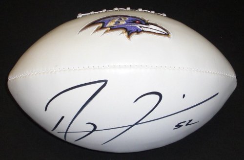 Ray Lewis Autographed Baltimore Ravens Football