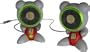 Emerson Funkeys FK610 Sculpted Computer Speakers (Green/Red)