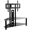 Designer Habitat - Glass TV Stand with TV Bracket for Plasma LCD TV  Black