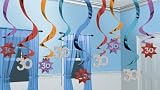 The Party Continues 30th Birthday 24in Hanging Swirl Decoration 15ct