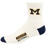 Michigan Wolverines White (501) 10-13 Team Logo Tall Socks