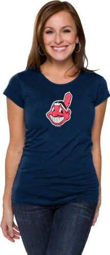 Cleveland Indians Women's Primary Logo Fashion Cap Sleeve Tee