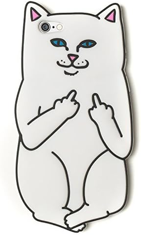 Cute 3D Cartoon Animal RIPNDIP cat white Silicone Soft Back Case Cover For apple iPhone 5 5s 5c 5G