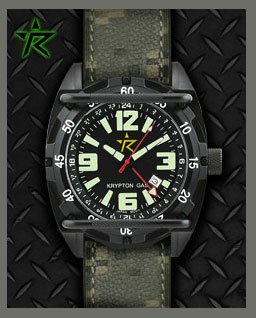 Rogue Warrior Red Cell Black Camo Digital Band 200M GMT Watch