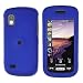 BLUE RUBBERIZED SNAP ON HARD SKIN FACEPLATE PHONE SHIELD COVER CASE FOR SAMSUNG SOLSTICE A887 + BELT CLIP