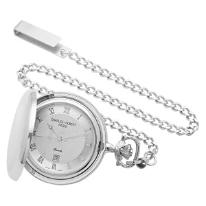 Charles-Hubert, Paris Sterling Silver Quartz Pocket Watch