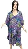 IMAGE OF Allover Ptd Plus Size Kaftan Cover up Maternity Lounging Wear XMas Christmas Gift