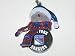 NEW YORK RANGERS 2.5" Striped Snowman with Scarf Slap Shot Hockey Puck CHRISTMAS ORNAMENT