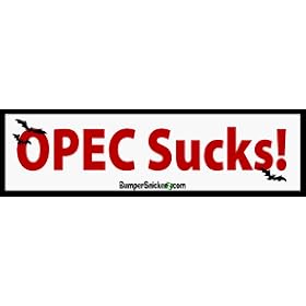 OPEC Sucks - funny bumper stickers (Large 14x4 inches)