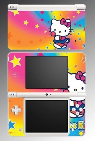 Cute Kitty Rainbow Stars Girl Game Vinyl Decal Cover Skin Protector 10 for Nintendo DSi XL