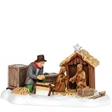 Department 56 New England Village Setting Up The Nativity