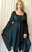 DARK GREEN BLOUSE TOP PEASANT RENAISSANCE FITS - M L 1X 2X - S208S