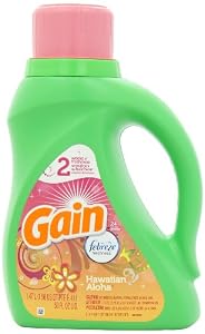 Gain With FreshLock Hawaiian Aloha Liquid Detergent 24 Loads 50 Fl Oz(Pack of 2)