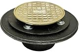 Plumbest D60-206 No Hub Shower Stall and Floor Drain, Polished Brass