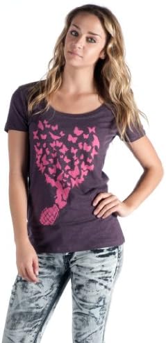 Angry Blossom - Exploited - Women's Short Sleeve Scoop Neck-S-Vintage Purple