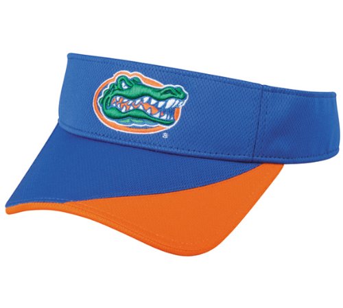 NCAA College ADULT FLORIDA Gators Blue/Orange VISOR Adjustable Velcro Q3 Technology