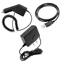 Rapid Car Charger + Home Travel Charger + SYnc Transfer USB Data Cable for Verizon Motorola Droid A855 Cell Phone
