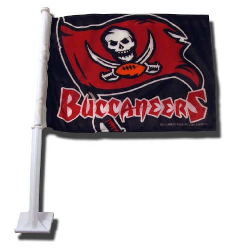 Tampa Bay Buccaneers Car Flag (Black with Red Word)