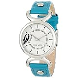 Nine West Womens NW1153WTTL Silver-Tone Round White