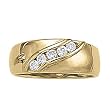 18K Yellow Gold Diamond Man's Wedding Band