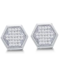 0.20 cttw. Diamond Micro Pave Earrings 10K Yellow Gold