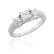 3 Diamond Princess Cut Anniversary Band 2 ct. in 14K White Gold