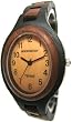 Tense Wood Watch - Natural Solid Hypoallergenic Dark Sandalwood Bracelet Watch L7301DS
