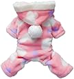Pink Sweetie Dog Coat for Dog Clothes Dog Jumpsuit Soft Cozy Pet Clothes,M