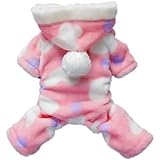 Pink Sweetie Dog Coat for Dog Clothes Dog Jumpsuit Soft Cozy Pet Clothes,M