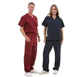 Unisex Solid Scrub Set - 1 Pocket, Nursing scrub, Medical Uniforms (UX01SET)