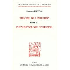 Th�orie de l'intuition dans la ph�nom�nologie de Husserl