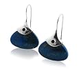 Egyptian Princess Blue Lapis Lazuli and Dark Sapphire Sterling Silver Earrings