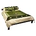 6 Piece Thai Silk Medallion Duvet Set in Jade Size: King
