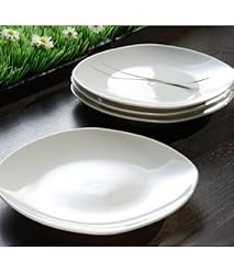 White Square Side Plates - Set of 4 By Moda
