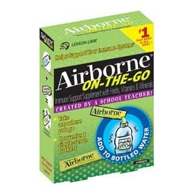 Airborne On-The-Go Effervescent Dietary Supplement, Lemon-Lime 8 packets