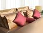 500 Thread Count Egyptian Cotton Sateen Extra Deep Pocket 6-Piece Sheet Set Queen Gold