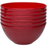 Zak Designs Ella Individual Bowls, Red, Set of 6