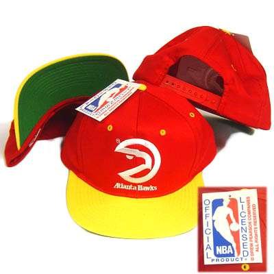 NBA ATLANTA HAWKS OLD SCHOOL SNAP BACK HAT CAP VINTAGE