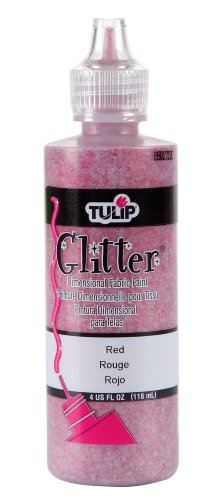 Tulip Dimensional Fabric Paint 4oz Glitter Red