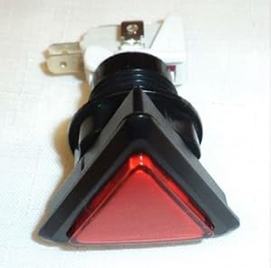 Arcade Red Triangle Leg Pushbutton Low Profile 71-0004T0