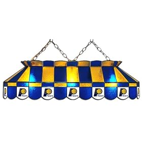 Imperial Indiana Pacers Licensed 40-Inch Rectangular Stained Glass Billiard Table Light