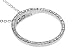 18 Karat White Gold 16 Necklace, Set with a Sliding Circle of Love Pendant, Enhanced with Pave Set Diamonds.