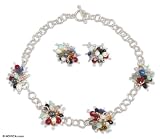 Pearl jewelry set, 'Happiness' 1 W 17.7 L