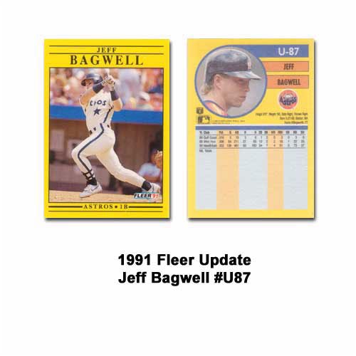 1991 Fleer Update Jeff Bagwell Rookie Card