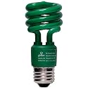 Globe 13-Watt Ultra-Mini Compact Fluorescent Spiral Bulb (60-Watt Incandescent Equivalent), Green, 3-Pack #37612