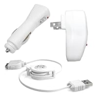3 in 1 Charger Kit, Home/Wall/Travel Charger, Car Charger, Retractable USB kit for Apple iPod iTouch iPhone Touch Video Nano Mini Classic