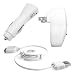 3 in 1 USB Charger Kit for iPod and iPhone: Travel Charger, Car Charger, and Retractable USB Charger and Data Cable