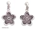 Earrings, 'Flower Star' 0.8 W 1.2 L