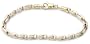 14k Yellow and White Gold Fancy Link Bracelet, 7.5"